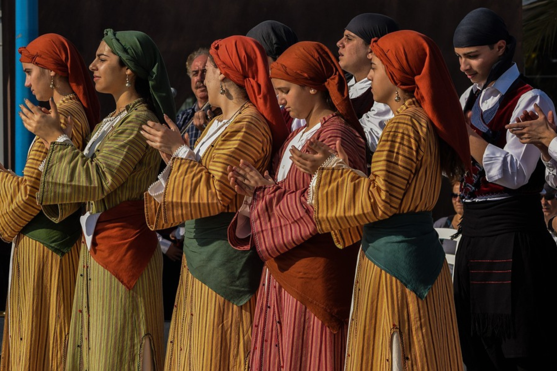 The Image of Greek People and Culture - A Group Of Folk Dancer.